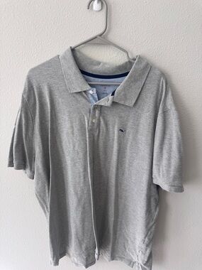 Men's Vineyard Vines Gray Polo Shirt - Classic Short Sleeve